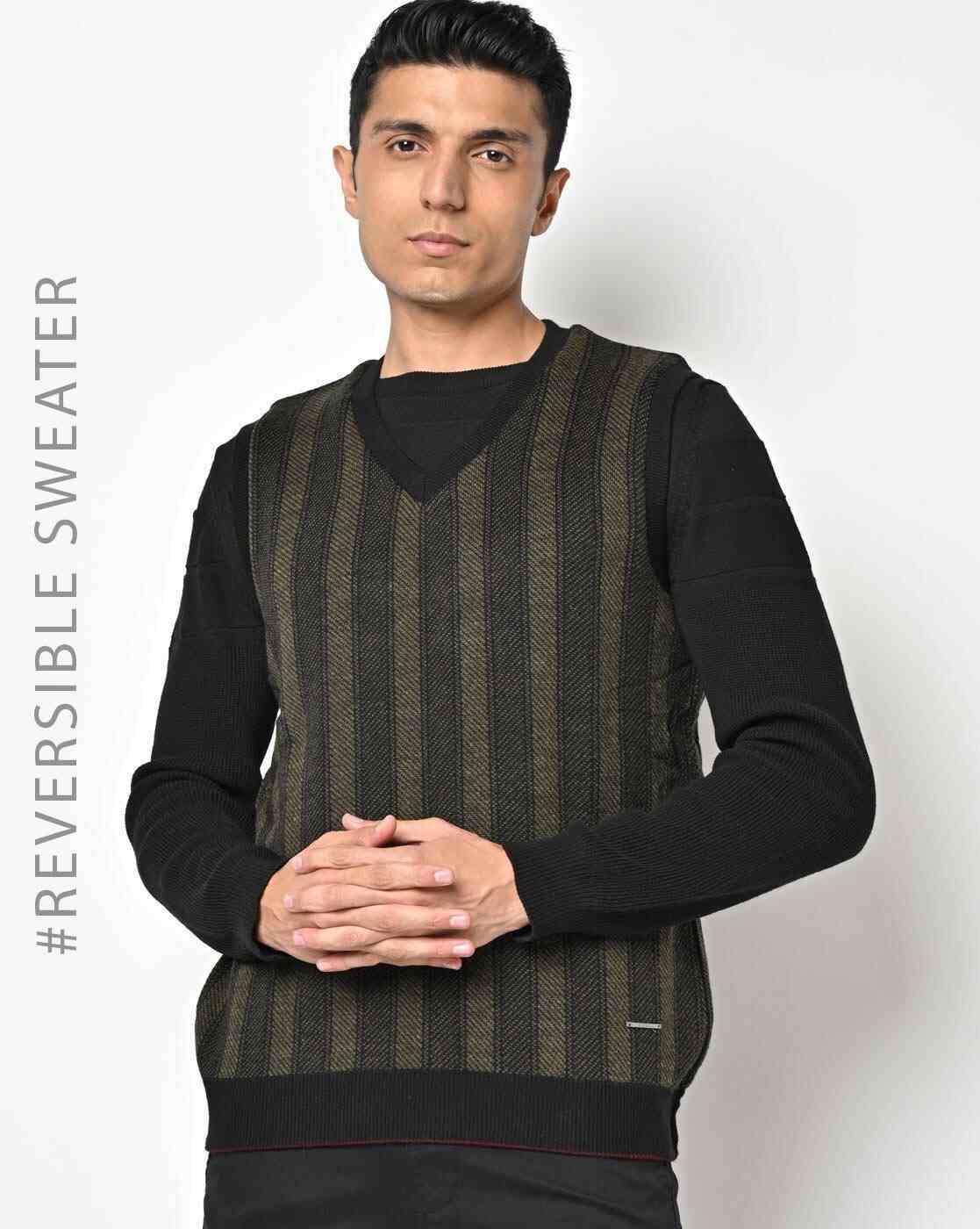 Striped Reversible Pullover
