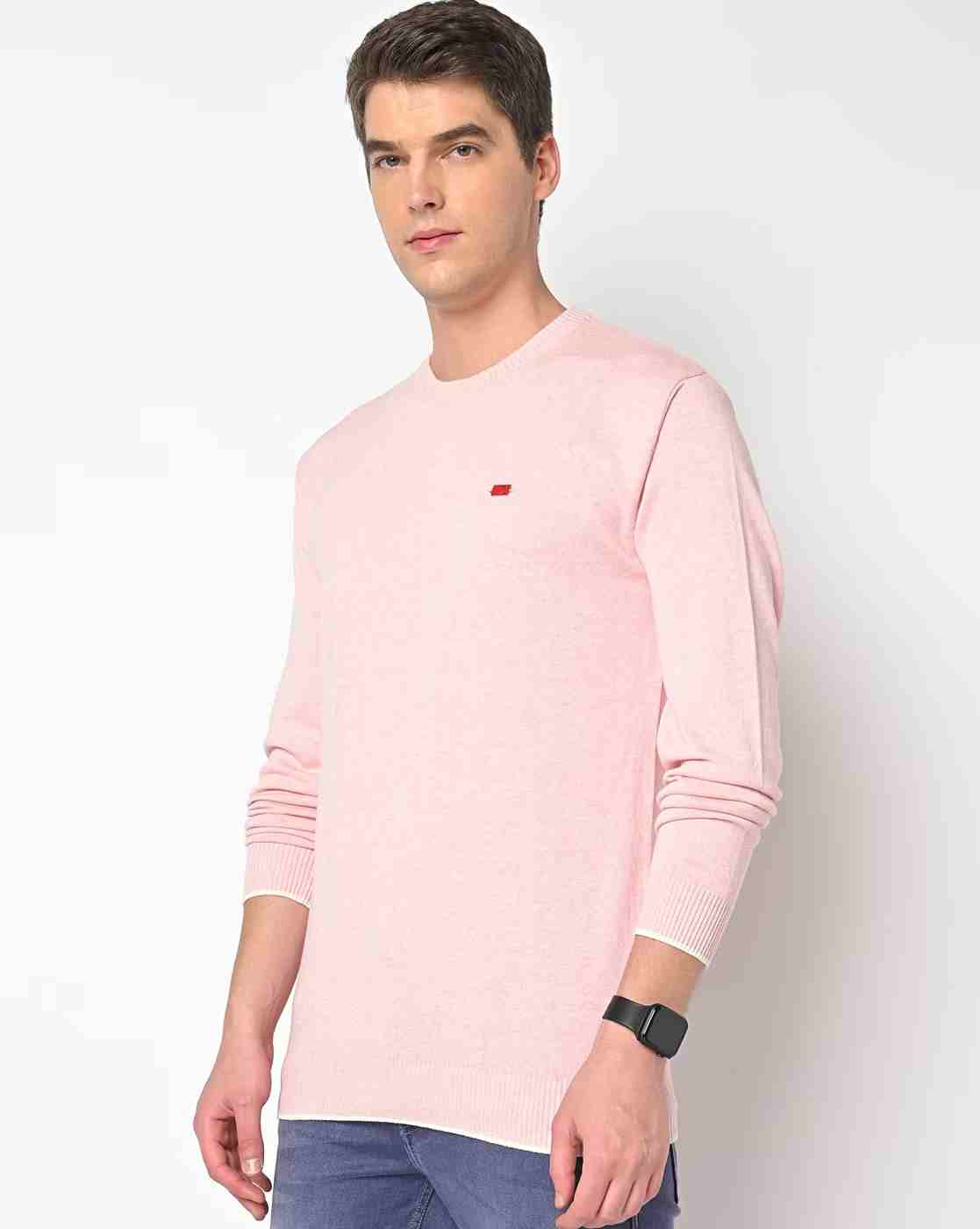 Crew-Neck Pullover with Ribbed Hems