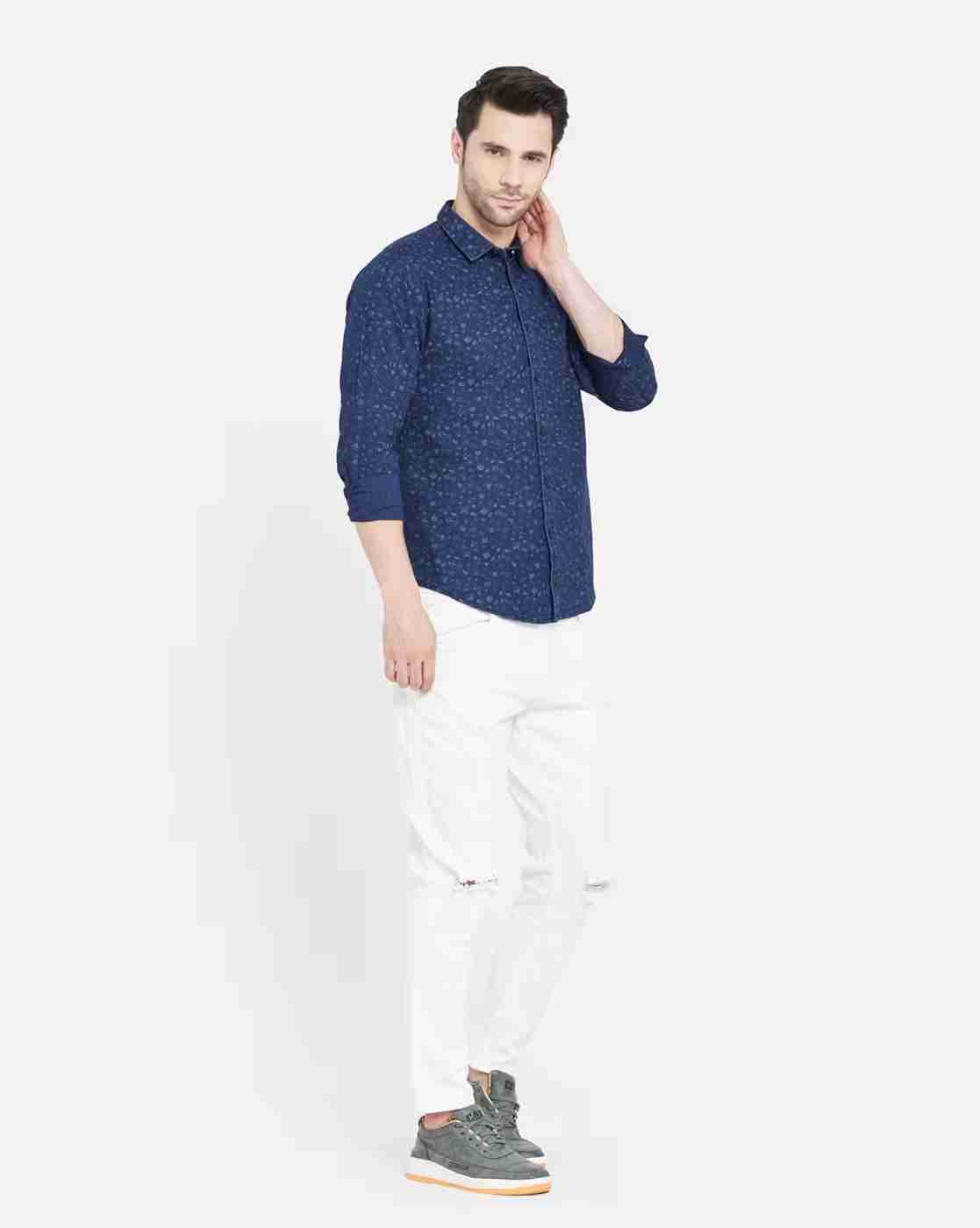 DUKE | Men Ditsy Print Slim Fit Shirt|1