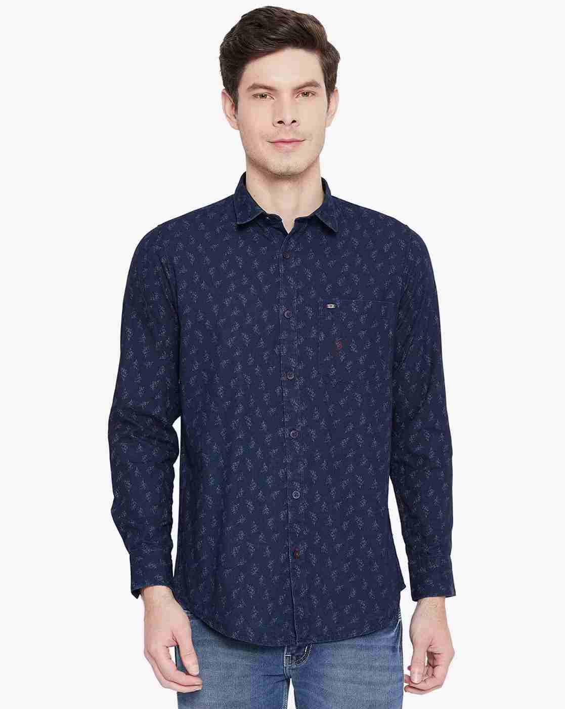 DUKE | Men Ditsy Print Slim Fit Shirt|0