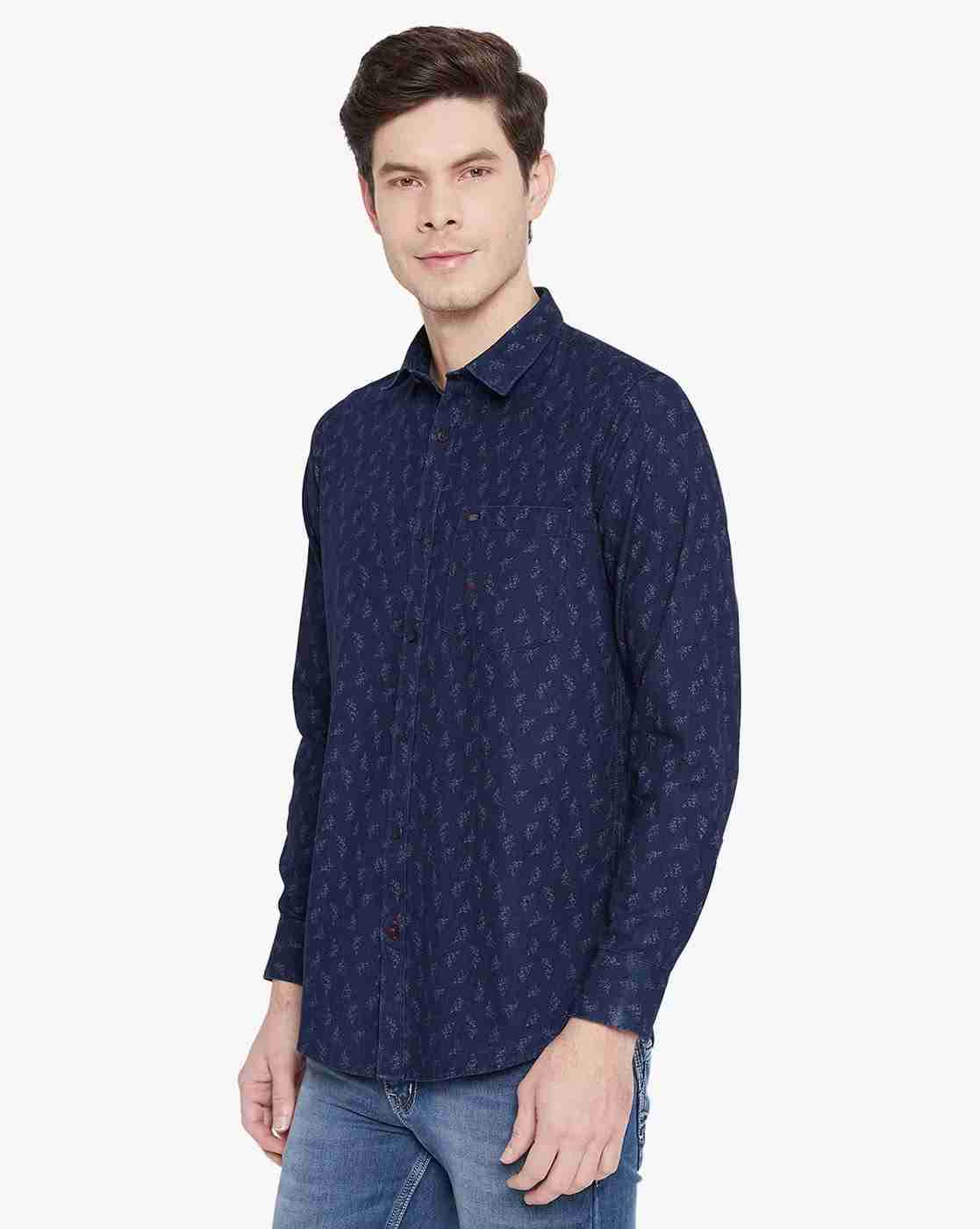 DUKE | Men Ditsy Print Slim Fit Shirt|1