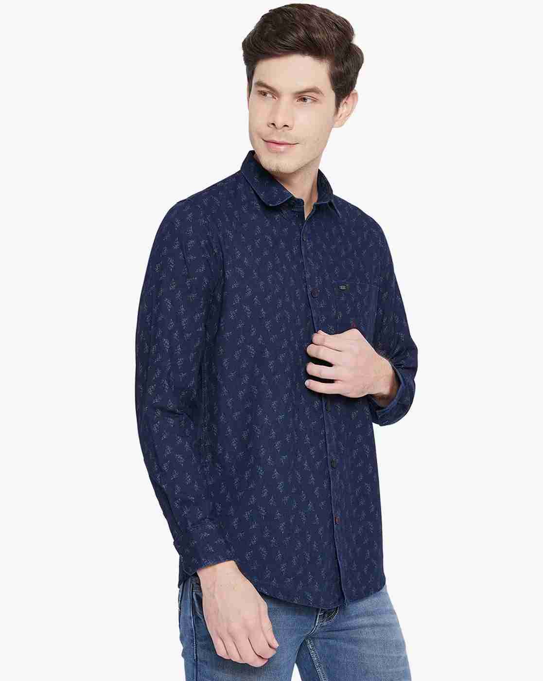 DUKE | Men Ditsy Print Slim Fit Shirt|2