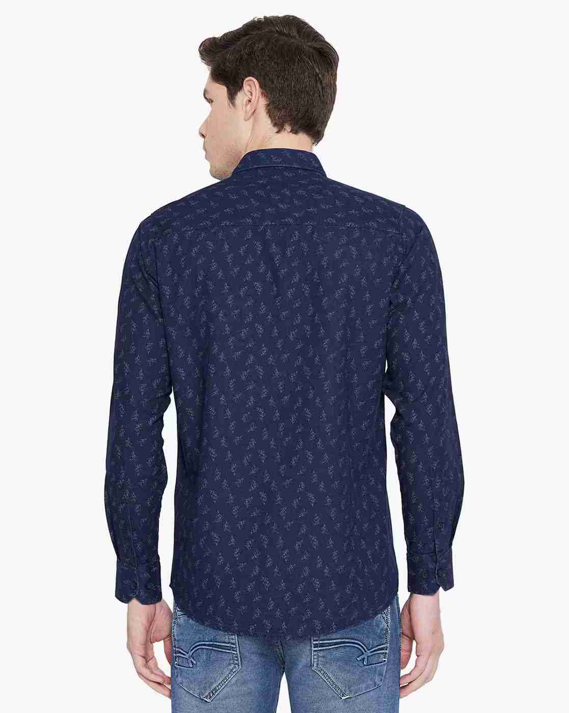DUKE | Men Ditsy Print Slim Fit Shirt|3