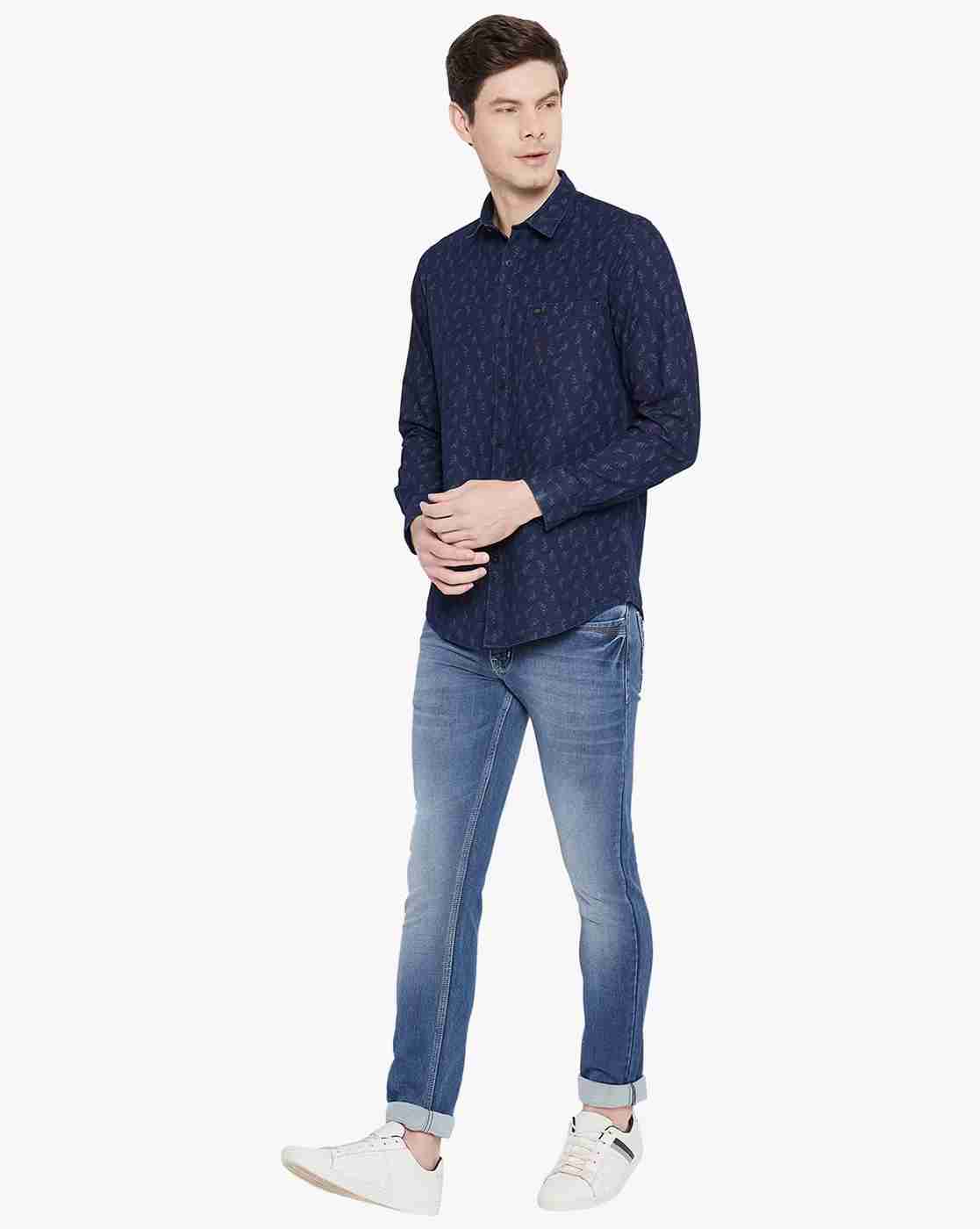 DUKE | Men Ditsy Print Slim Fit Shirt|4