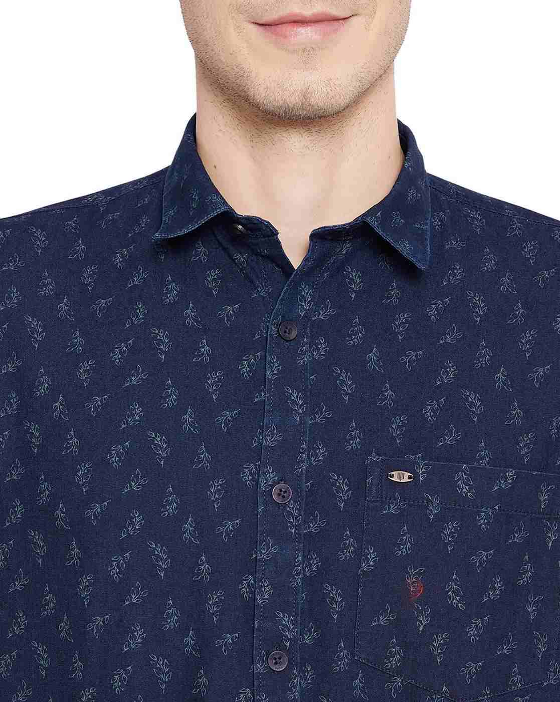 DUKE | Men Ditsy Print Slim Fit Shirt|5