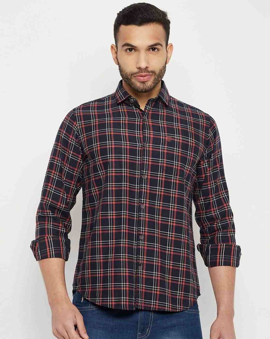 DUKE | Men Checked Slim Fit Shirt|0