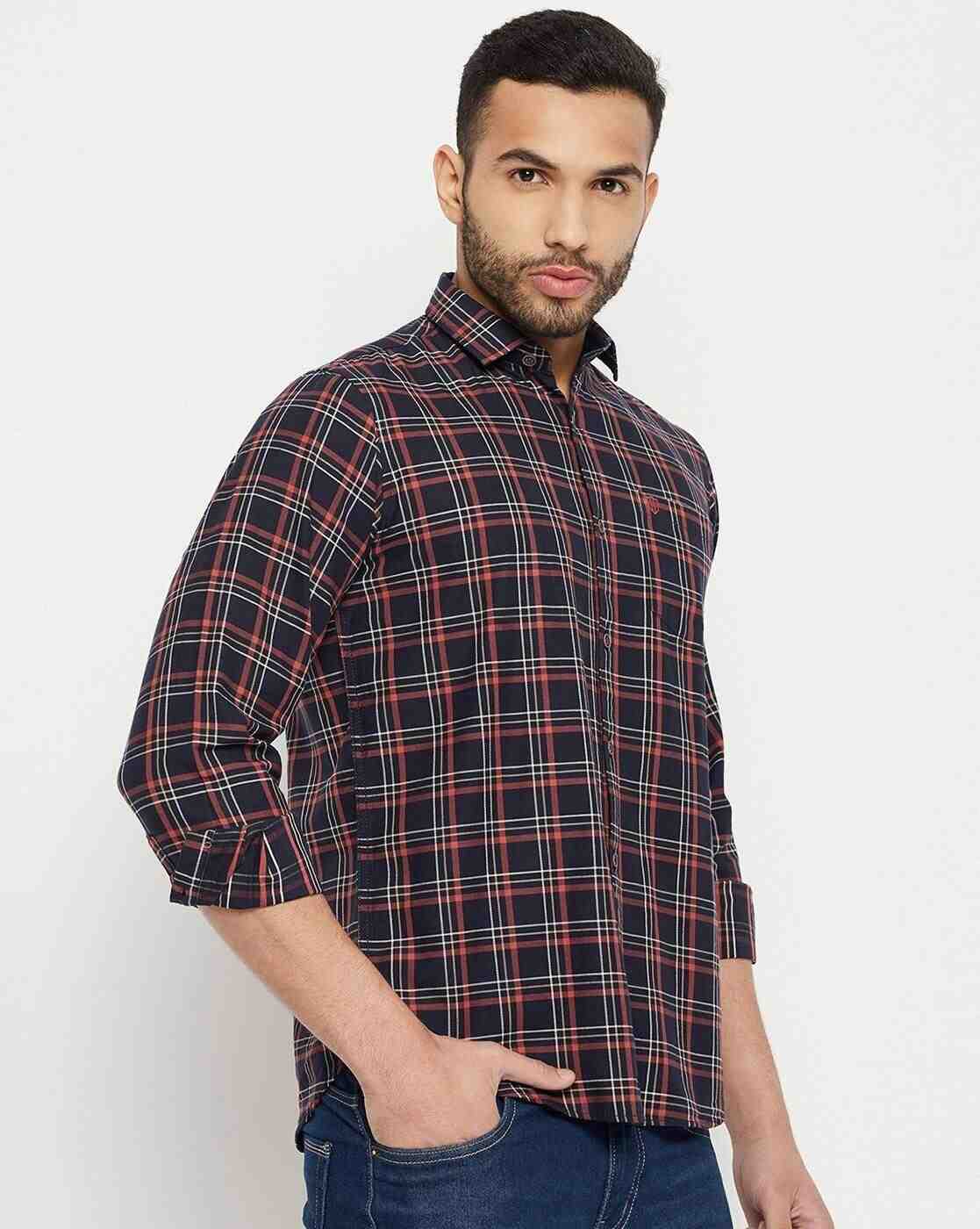 DUKE | Men Checked Slim Fit Shirt|3