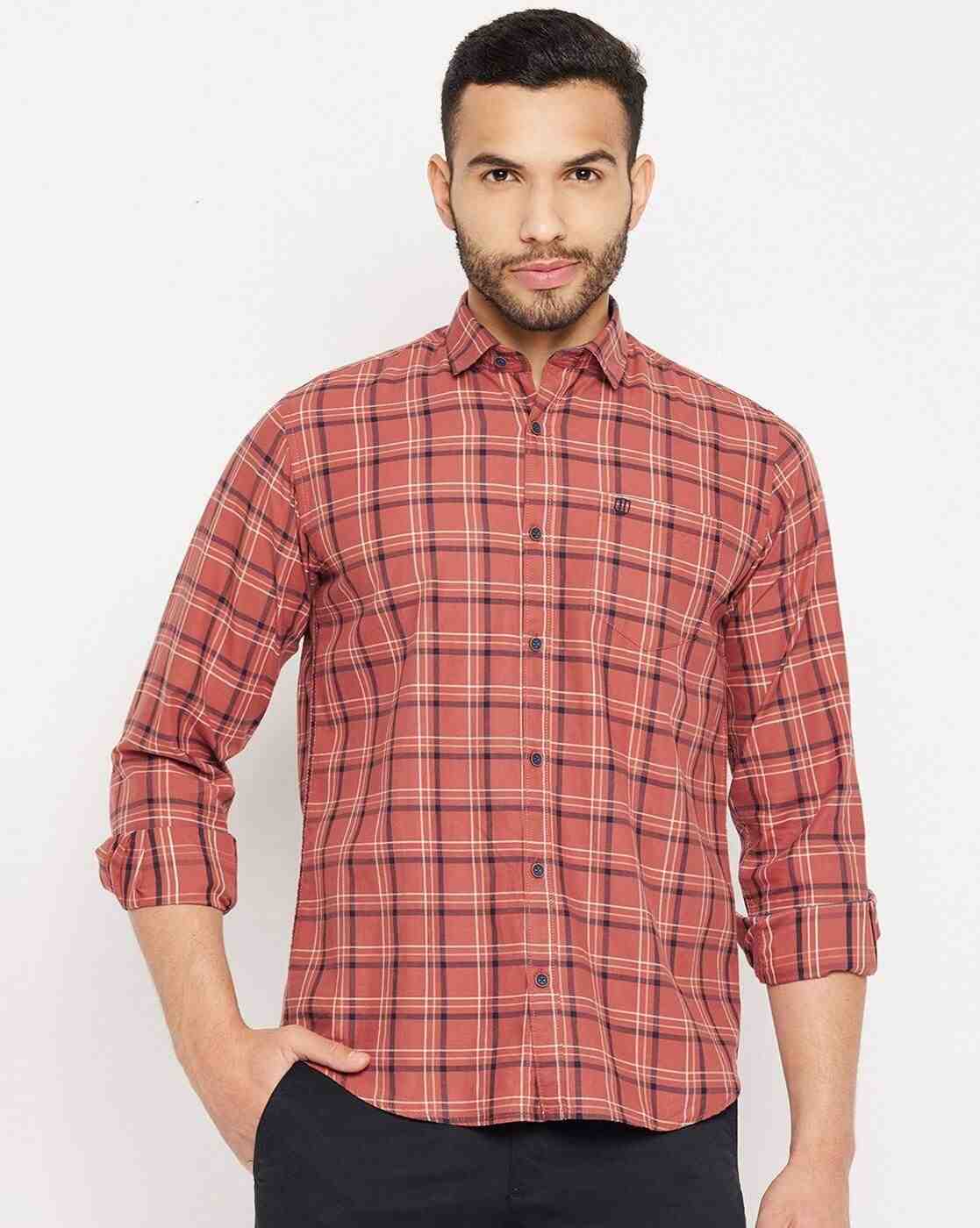 Men Checked Slim Fit Shirt