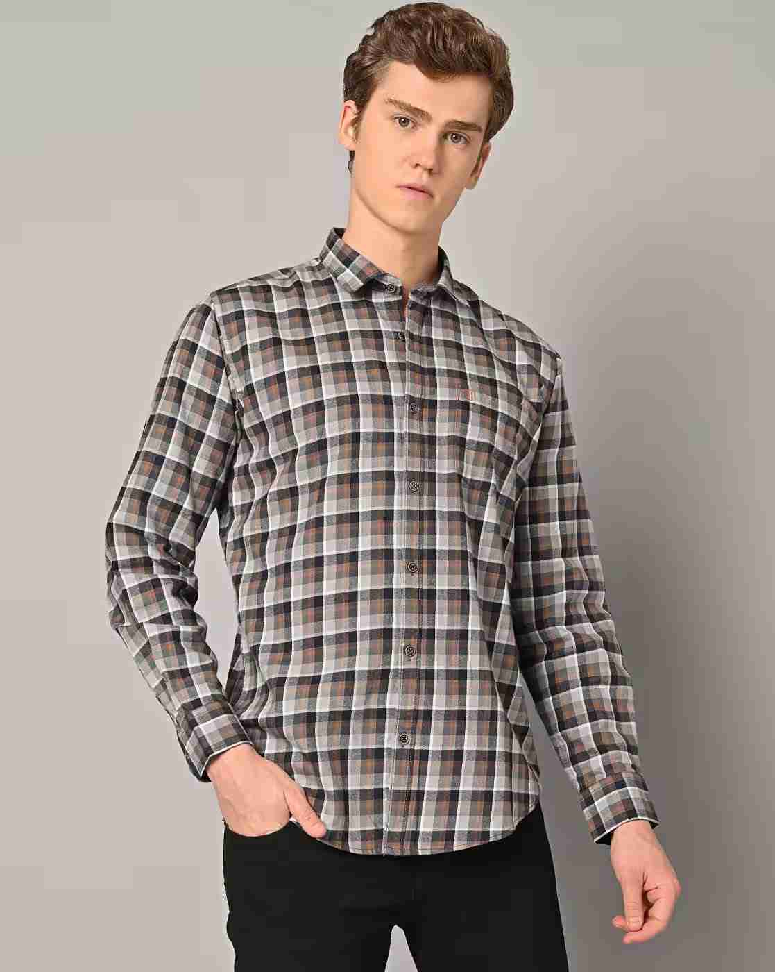 DUKE | Men Checked Slim Fit Shirt|0