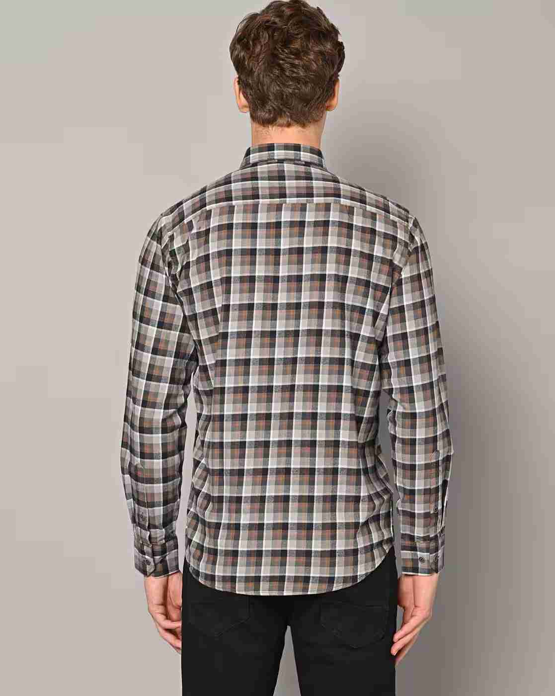 DUKE | Men Checked Slim Fit Shirt|2