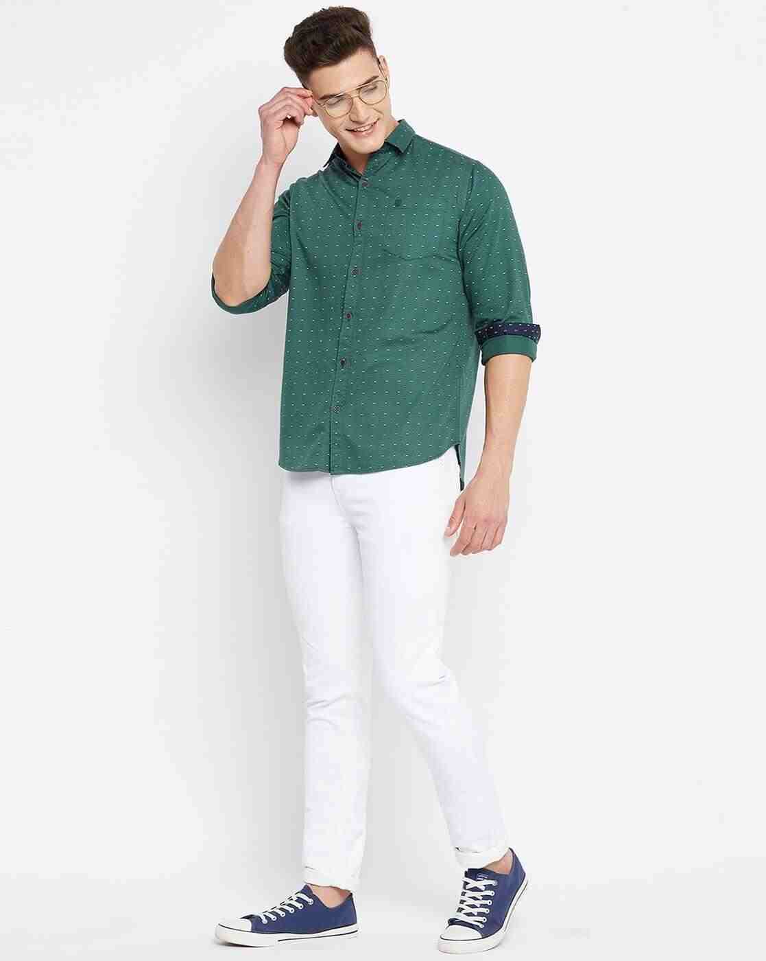 DUKE | Micro Print Cut-Away Collar Shirt|1