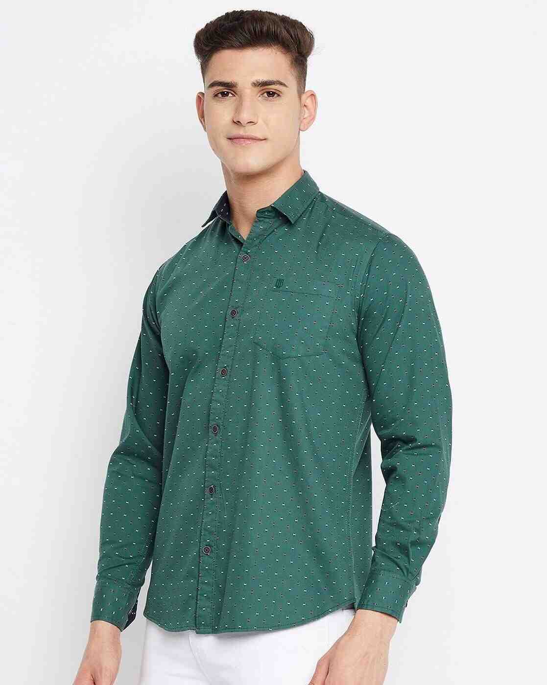 DUKE | Micro Print Cut-Away Collar Shirt|2