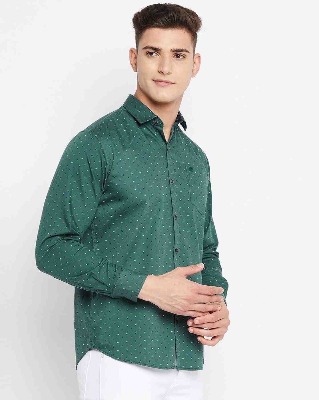 DUKE | Micro Print Cut-Away Collar Shirt|3