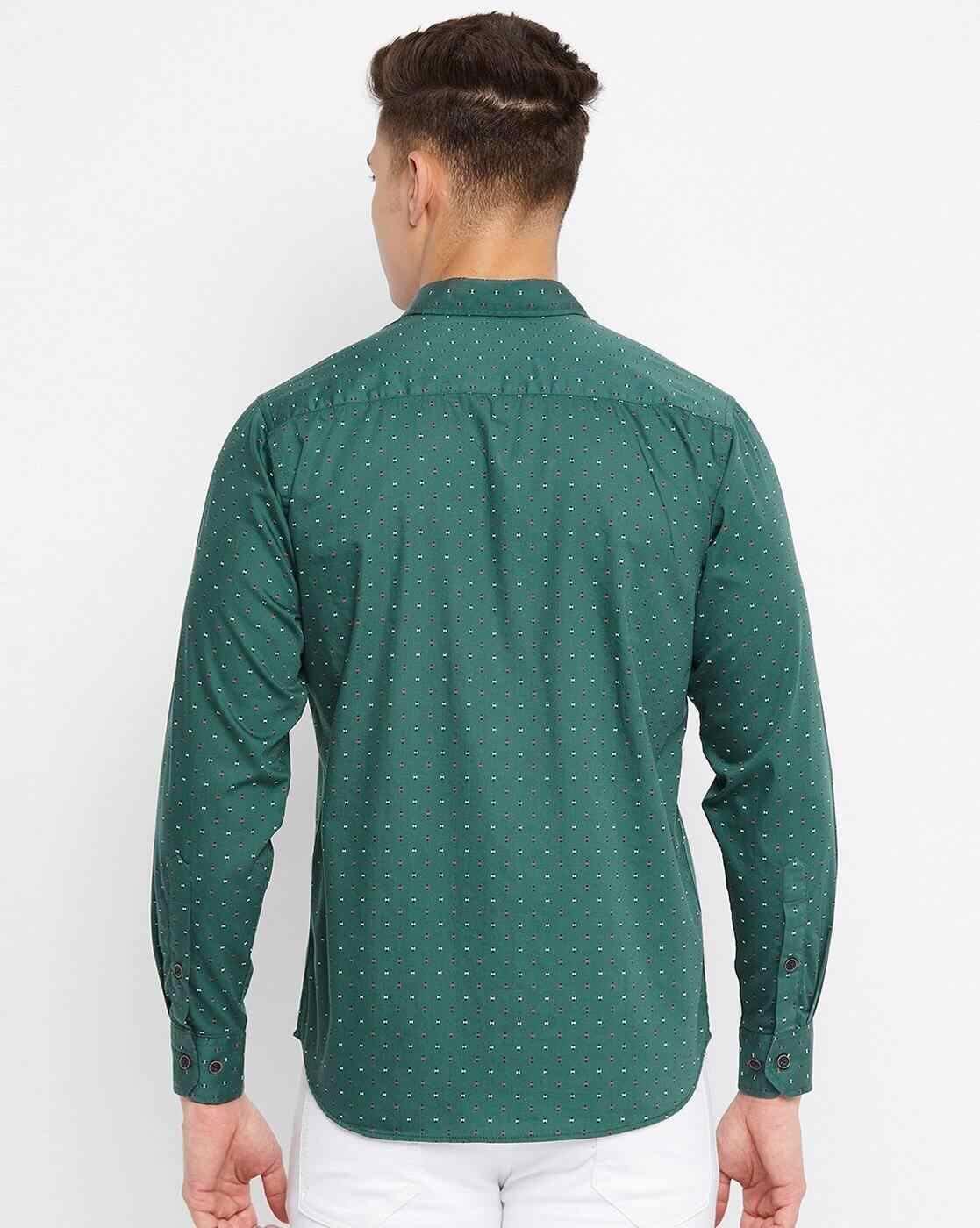 DUKE | Micro Print Cut-Away Collar Shirt|4