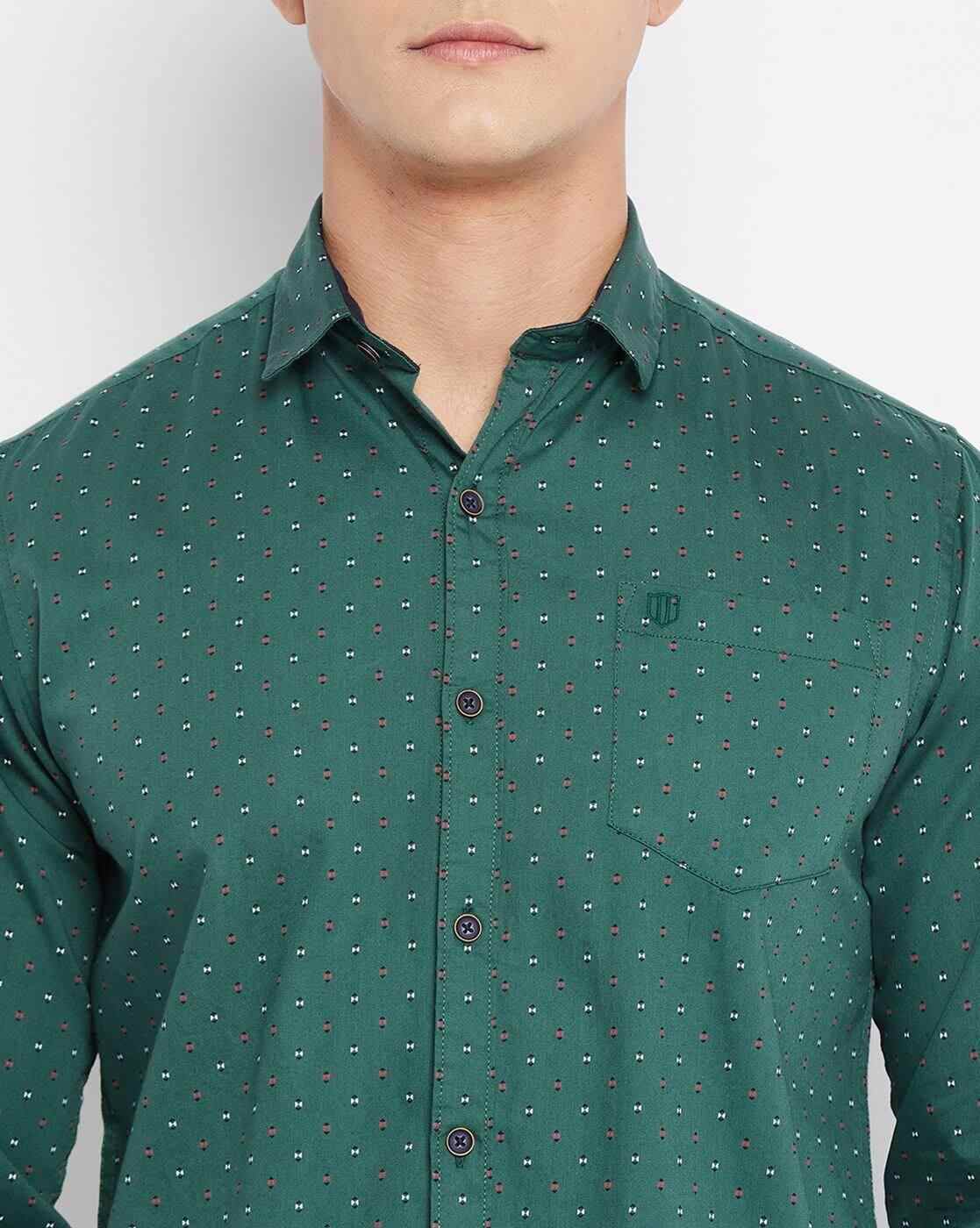 DUKE | Micro Print Cut-Away Collar Shirt|5