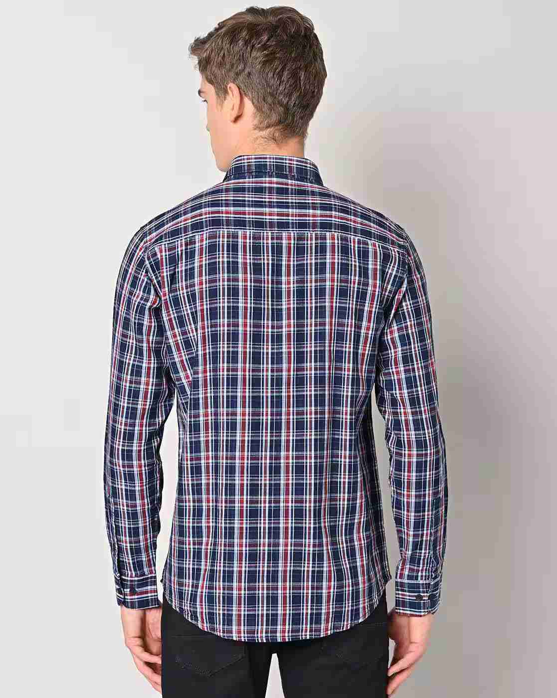 DUKE | Men Checked Slim Fit Shirt|2