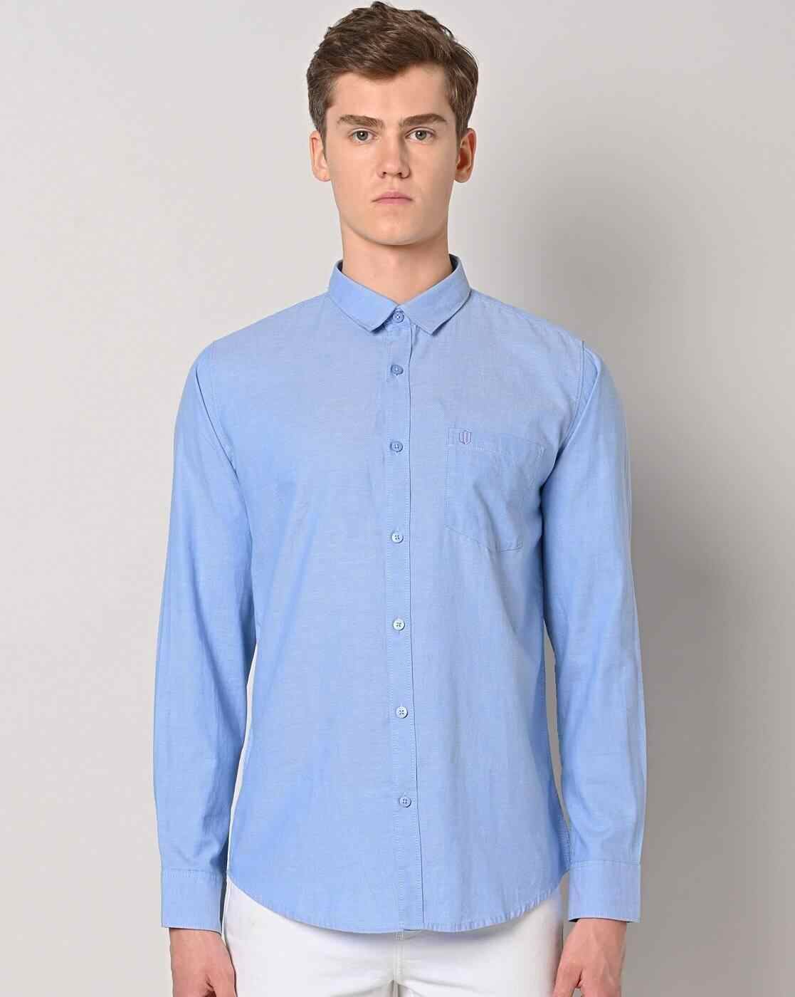 DUKE | Men Slim Fit Spread Collar Shirt|1