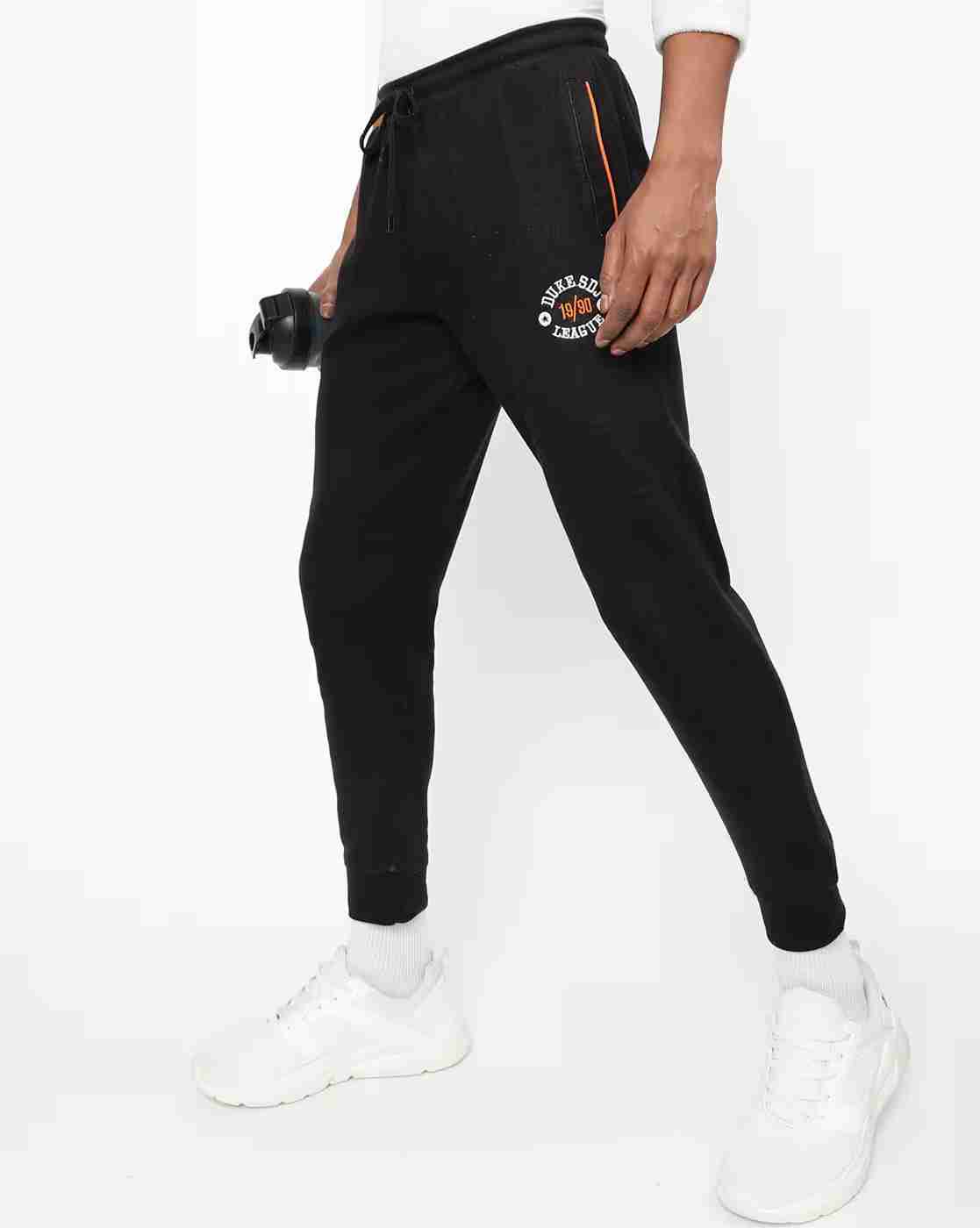 Mid-Rise Joggers with Elasticated Drawstring Waist