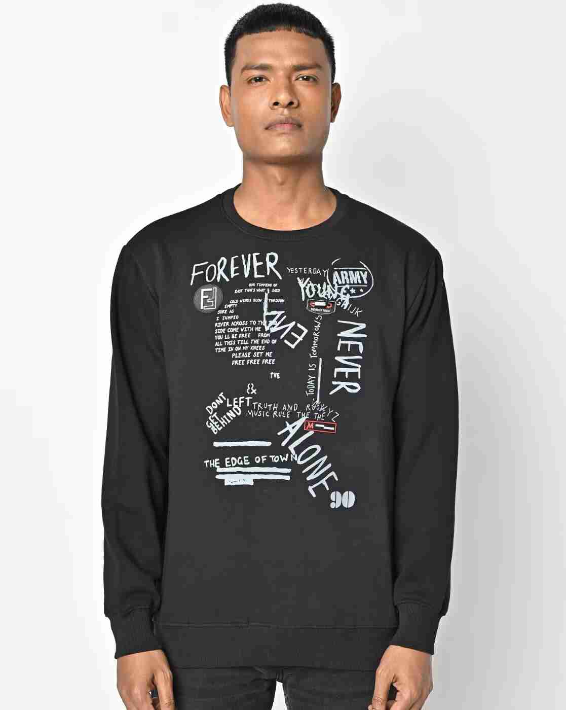 DUKE | Typographic Print Crew-Neck Sweatshirt|1