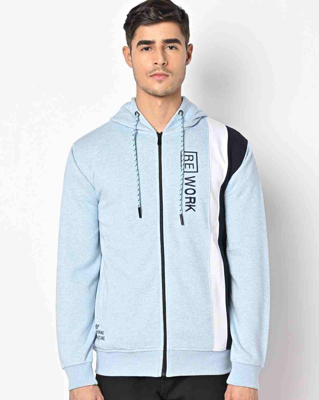 DUKE | Typographic Print Zip-Front Hoodie