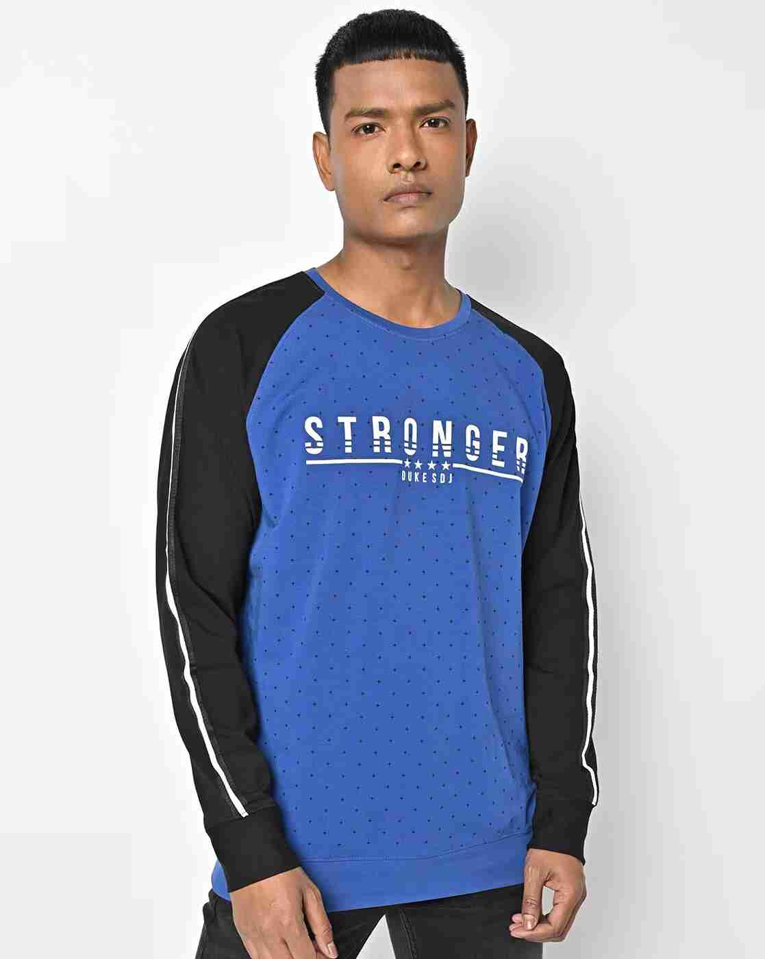 Typographic Print Round-Neck Sweatshirt