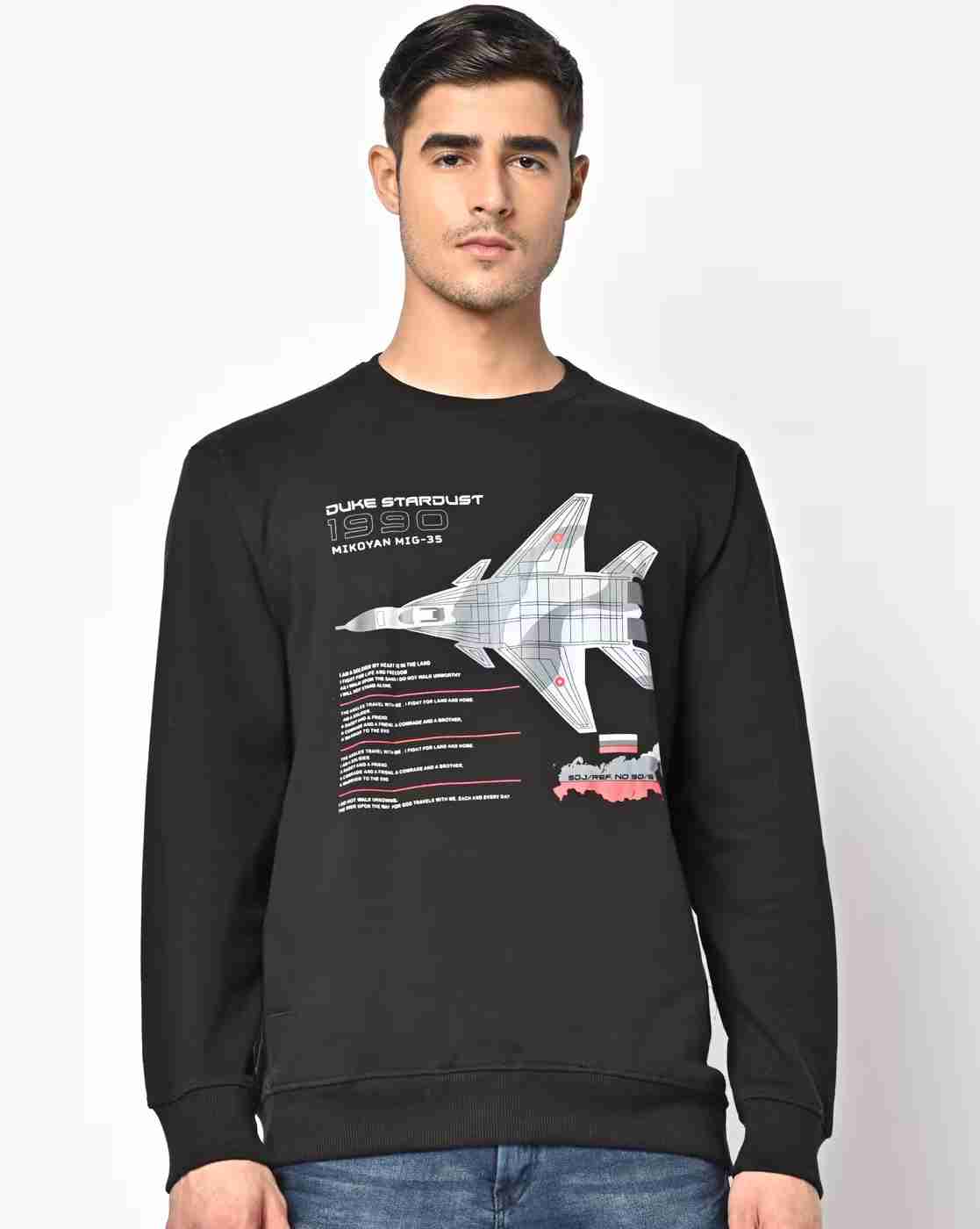 Graphic Print Crew-Neck Sweatshirt