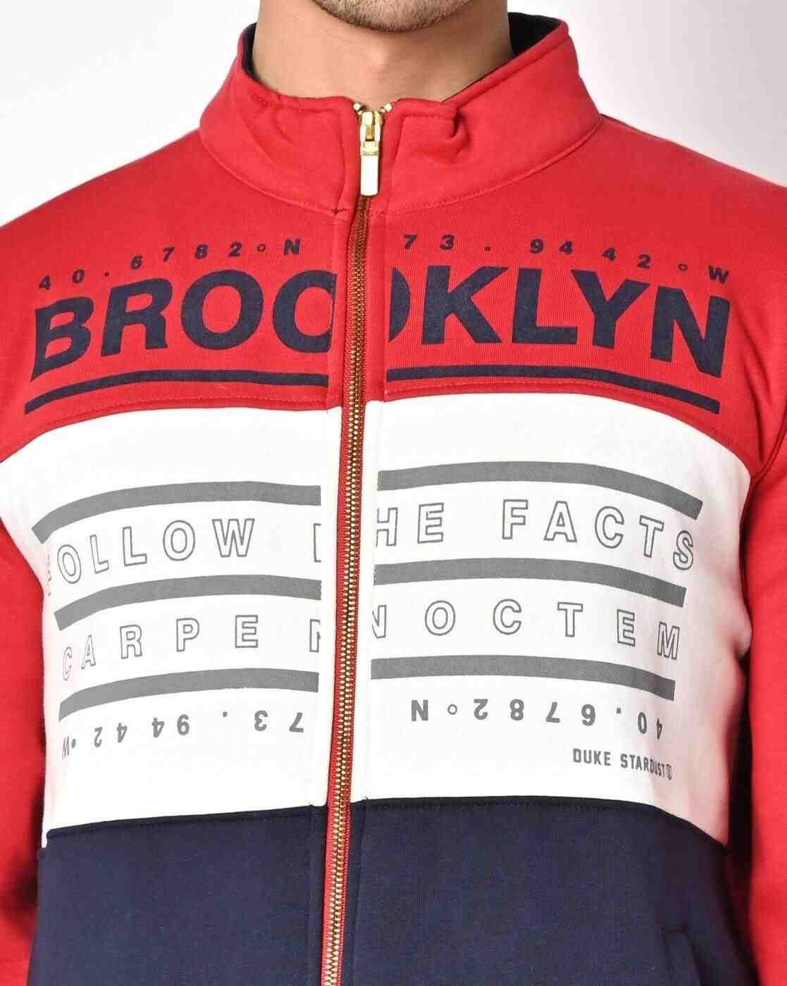 DUKE | Typographic Print Zip-Front Sweatshirt|3