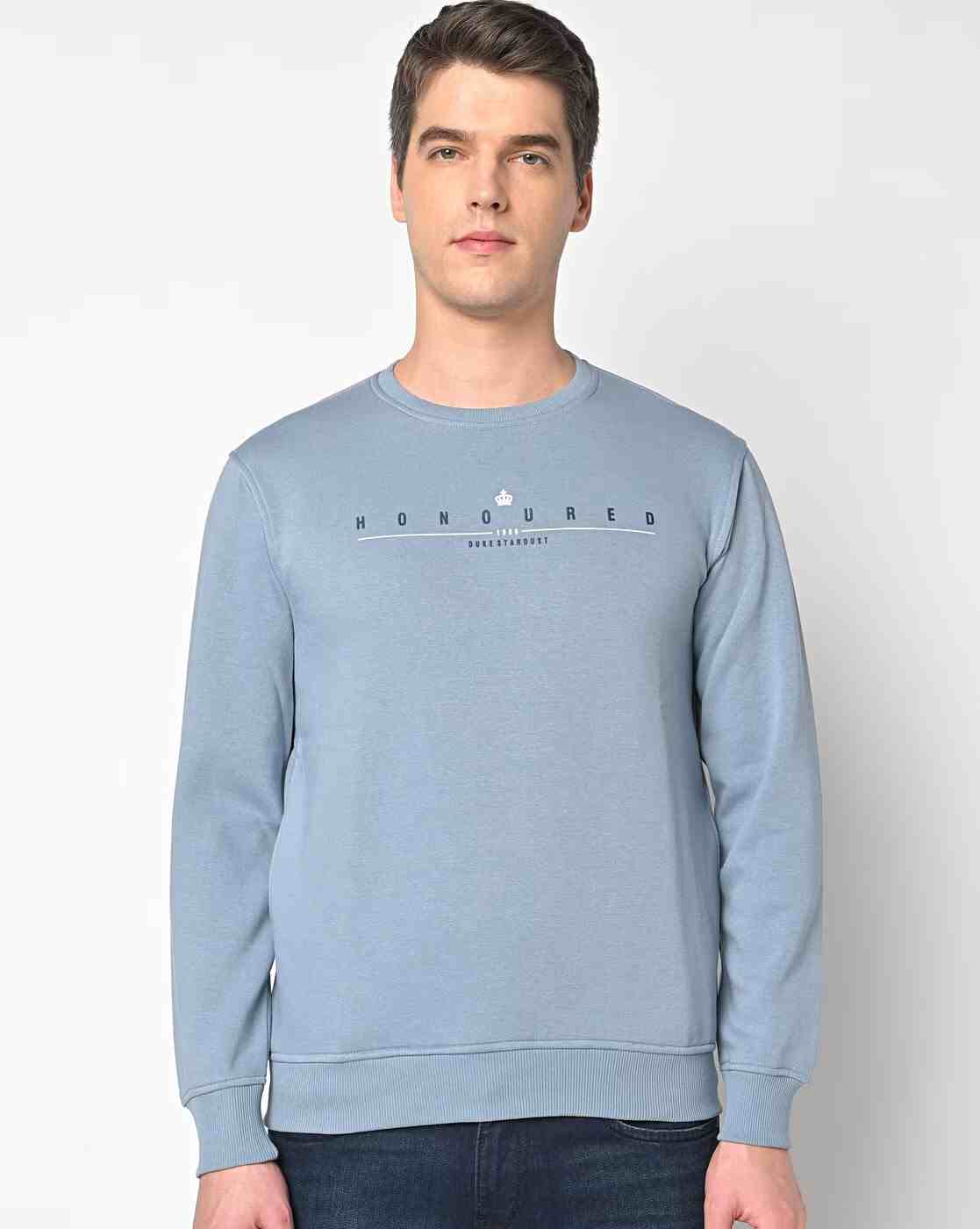DUKE | Typographic Print Crew-Neck Sweatshirt|1