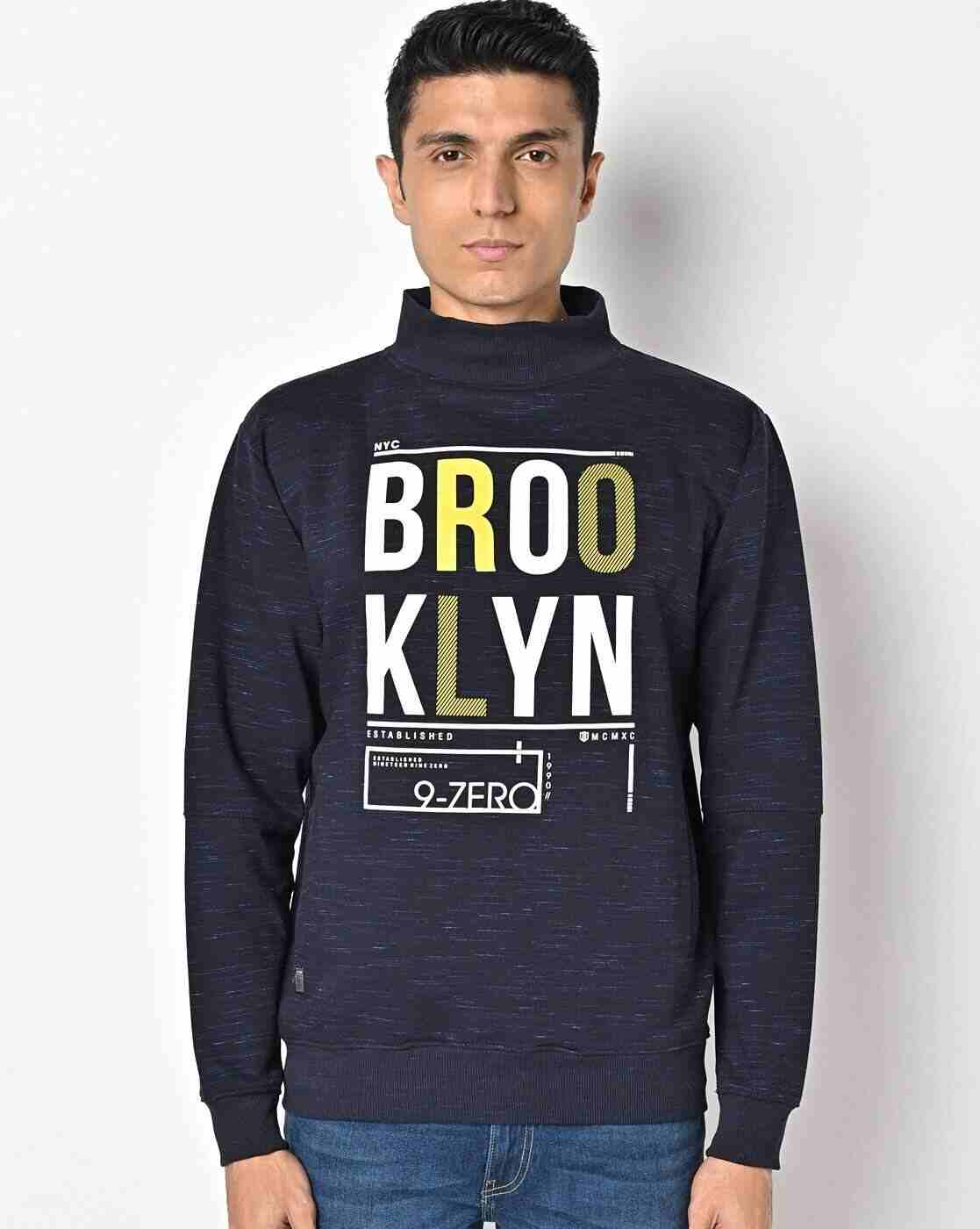 DUKE | Typographic Print High-Neck Sweatshirt|1