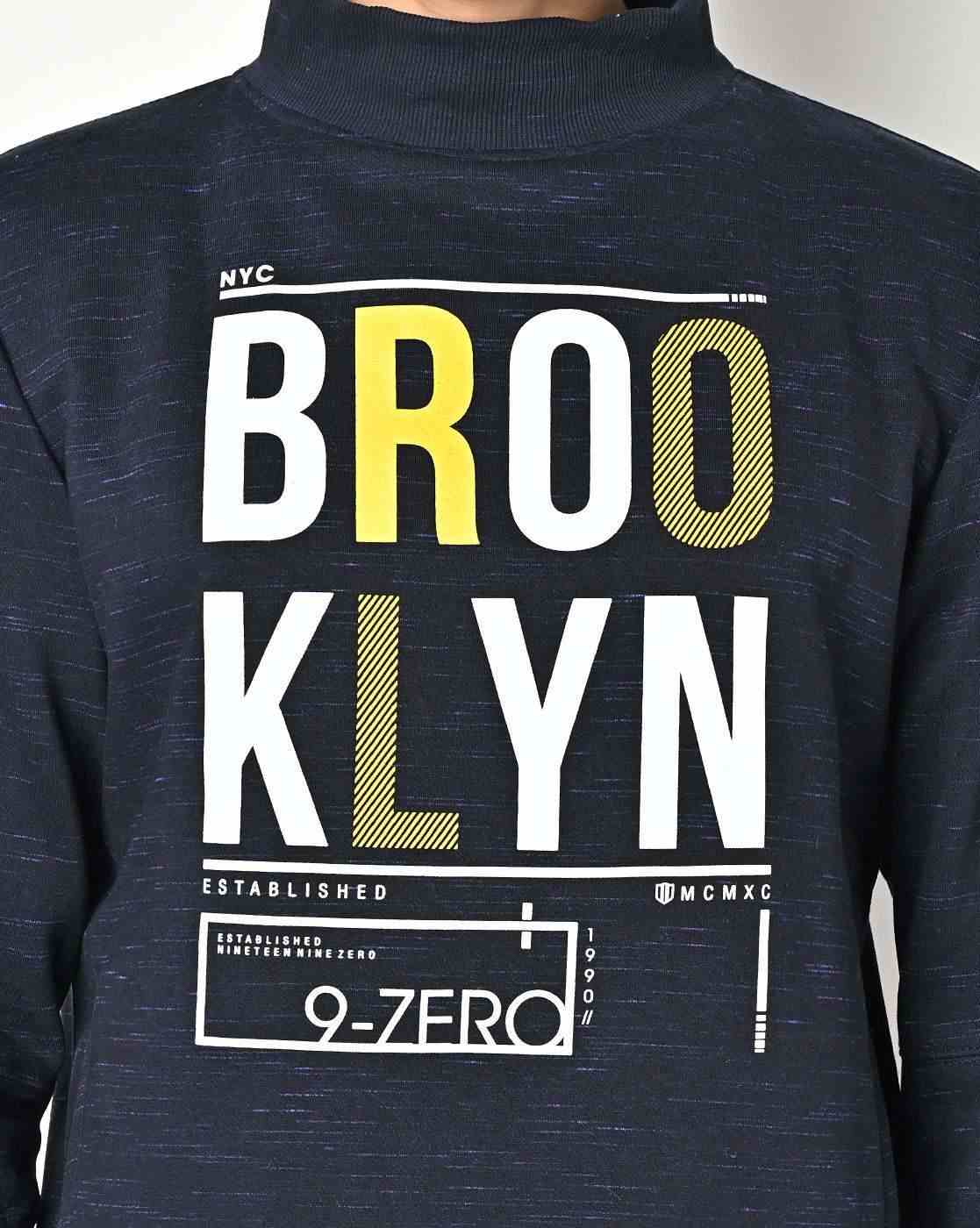DUKE | Typographic Print High-Neck Sweatshirt|3
