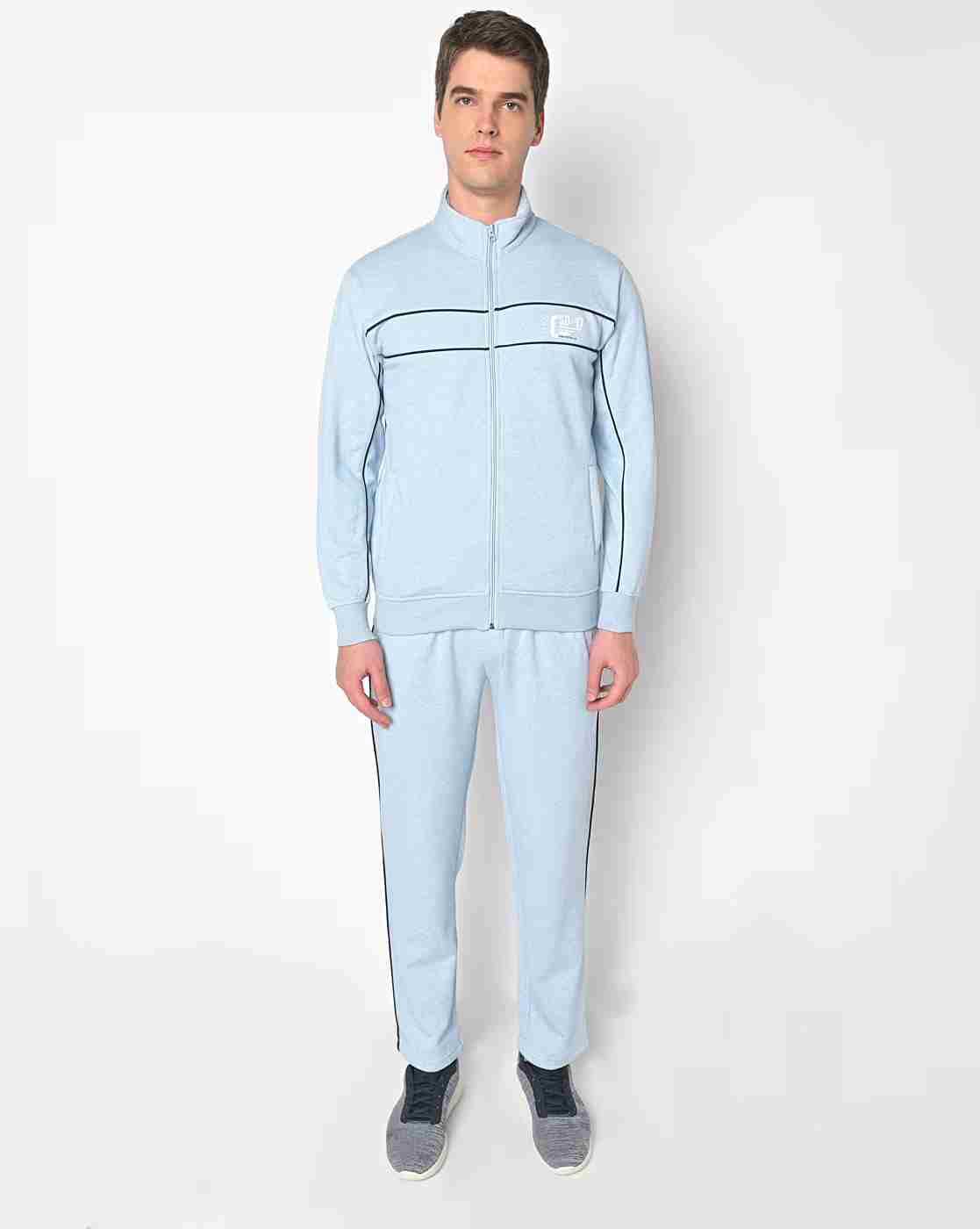DUKE | Heathered Zip-Front Tracksuit Set|0