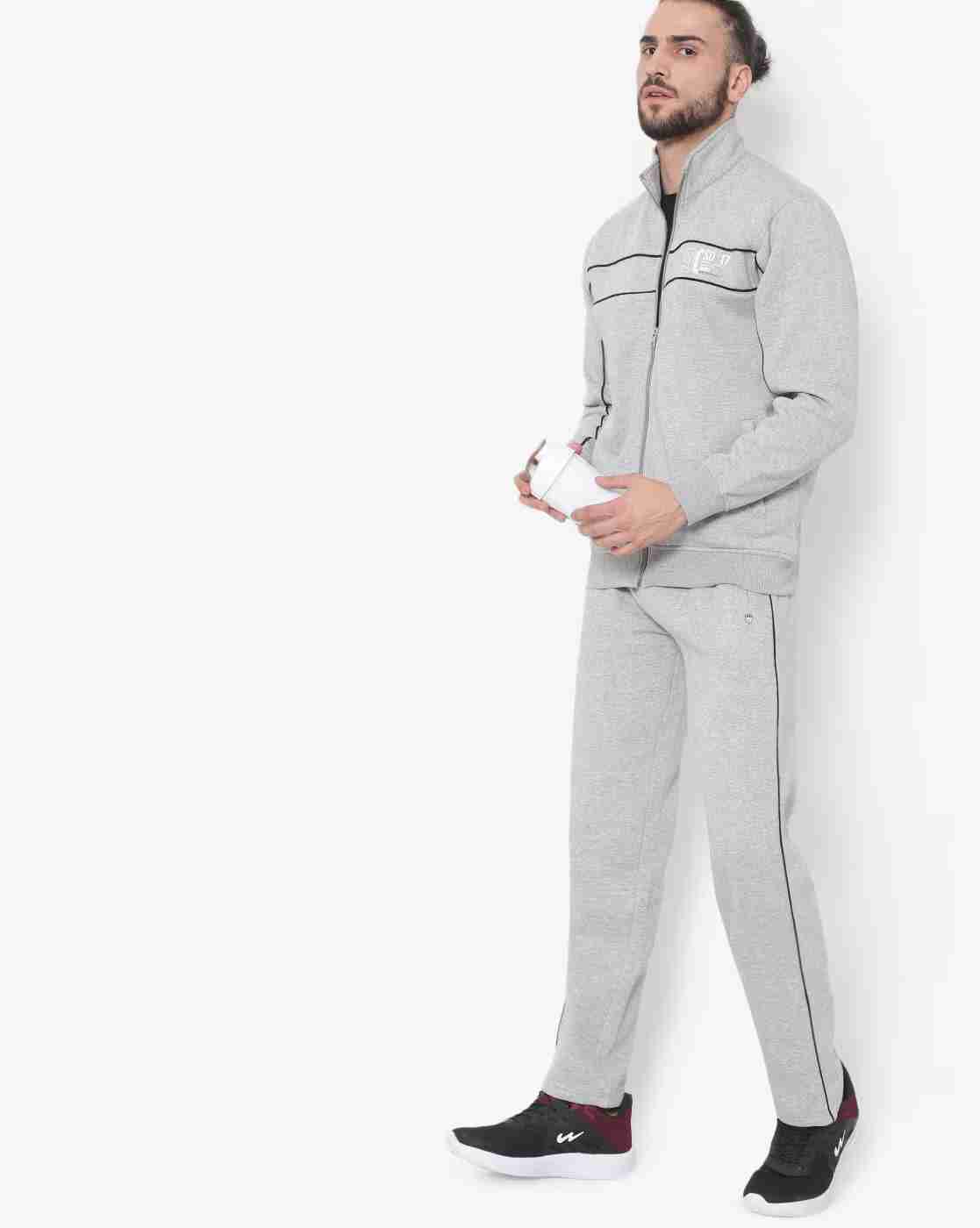 Zip-Front Sweatshirt with Track Pants Set