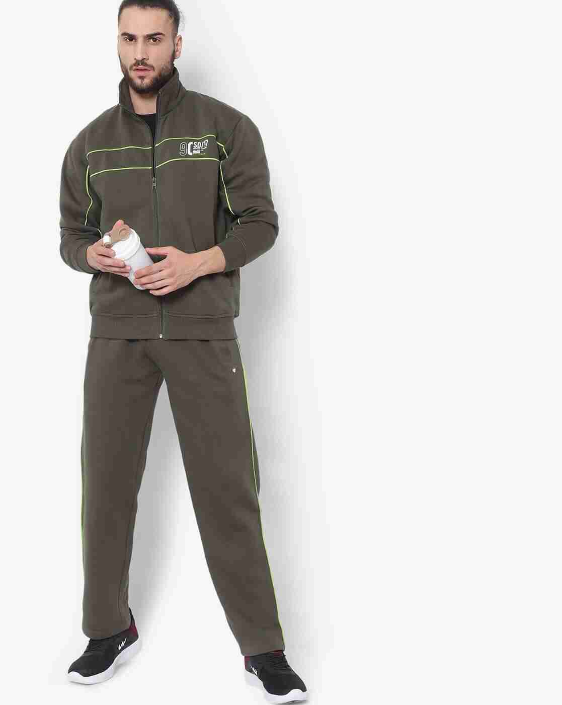 Zip-Front Sweatshirt with Track Pants Set