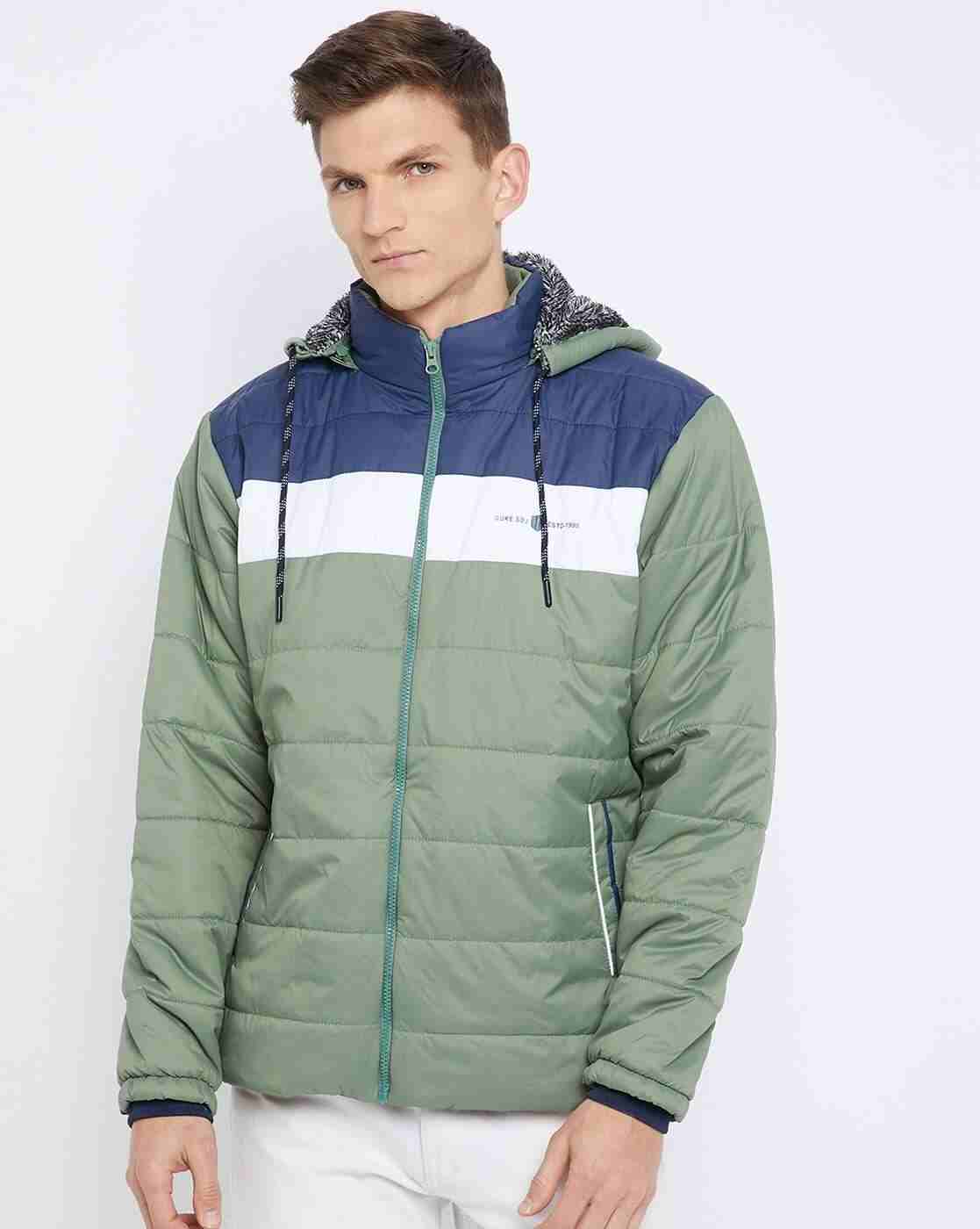 DUKE | Colourblock Quilted Jacket with Detachable Hood|0