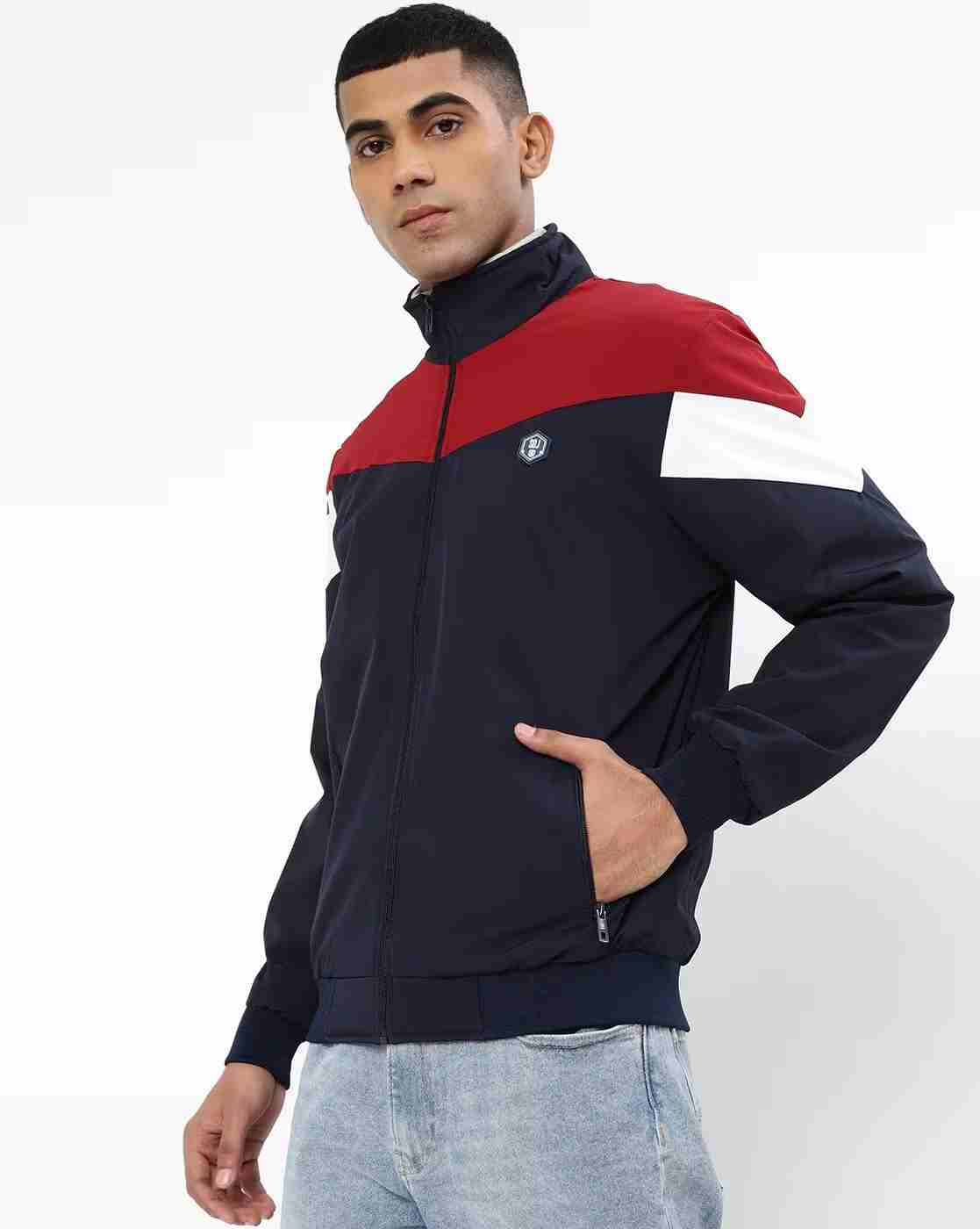 Colourblock Slim Fit Jacket with Slip Pockets