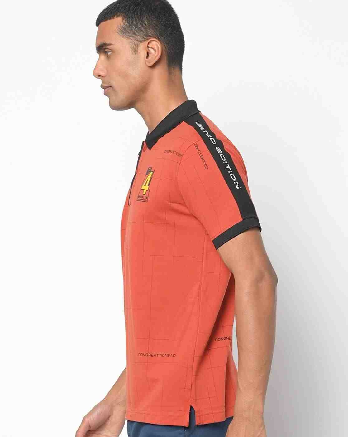 DUKE | Geometric Print Slim Fit Polo T-shirt|1