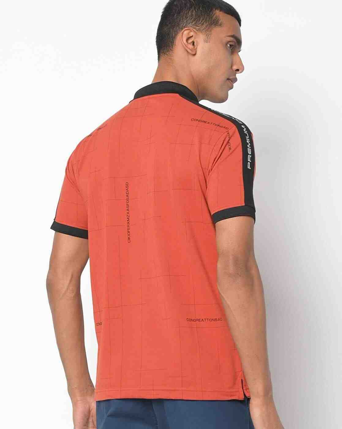 DUKE | Geometric Print Slim Fit Polo T-shirt|2