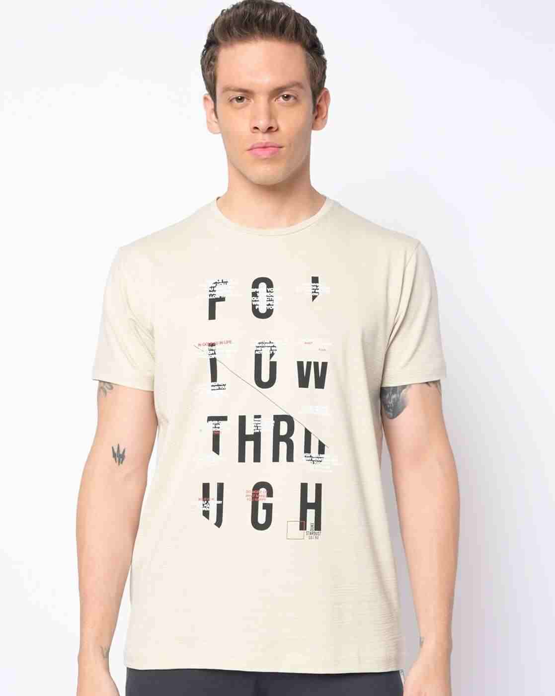 DUKE | Typographic Print Slim Fit Crew-Neck T-shirt|0