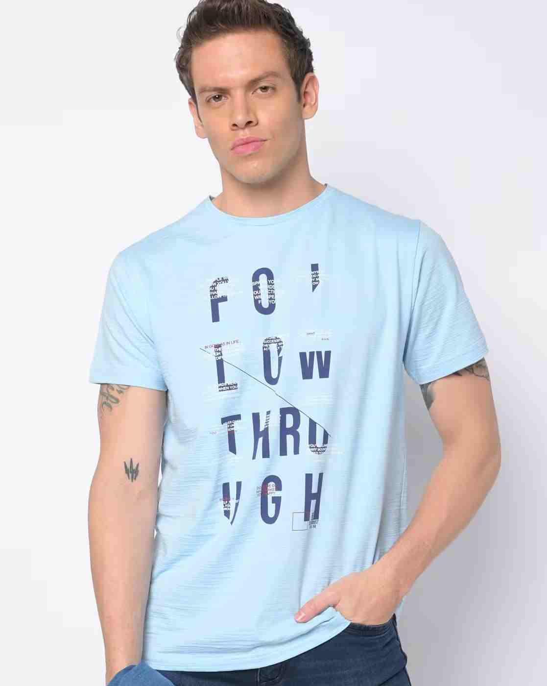 Typographic Print Slim Fit Crew-Neck T-shirt