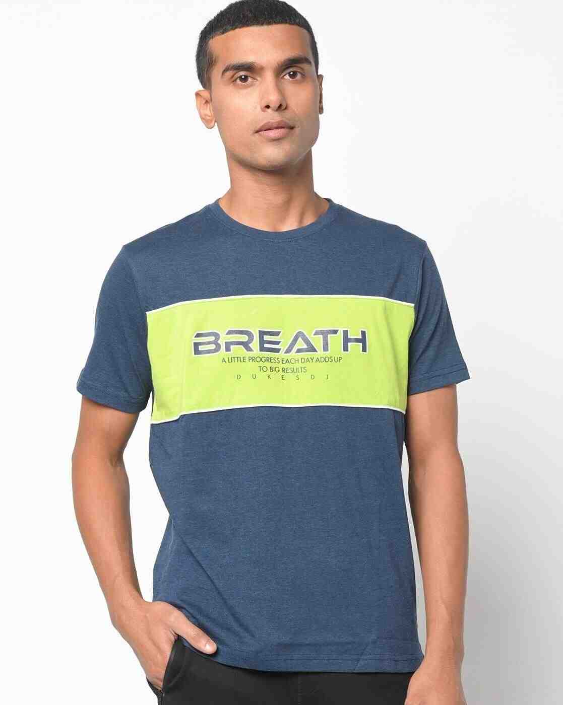 Typographic Print Slim Fit Crew-Neck T-shirt