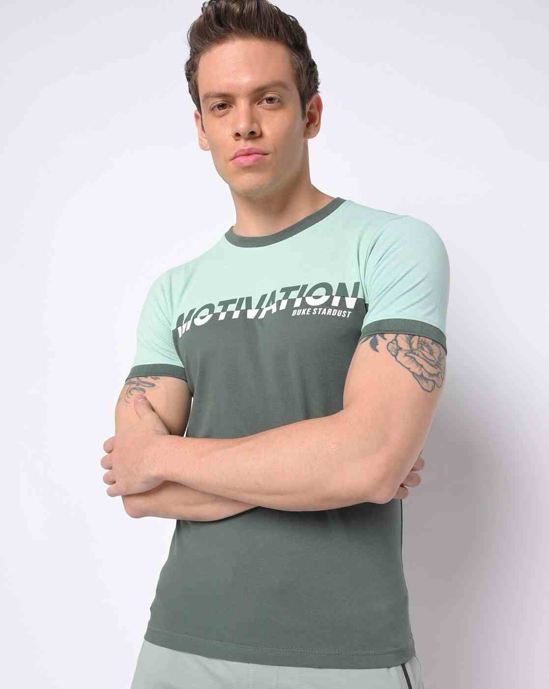 Typographic Print Slim Fit Crew-Neck T-shirt