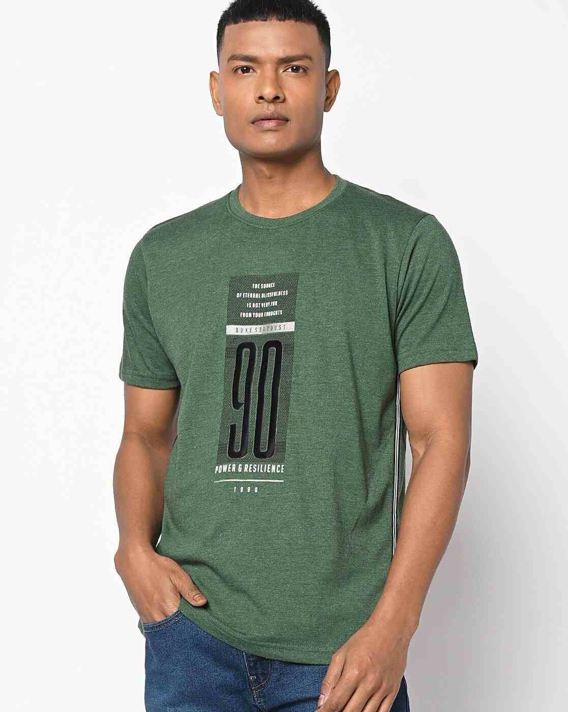 DUKE | Numeric Print Slim Fit Crew-Neck T-shirt|0