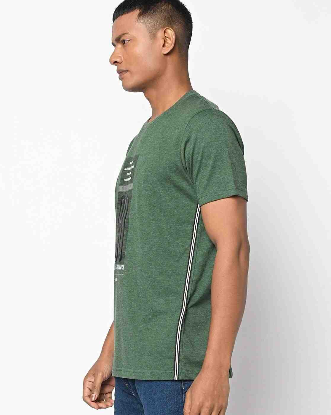 DUKE | Numeric Print Slim Fit Crew-Neck T-shirt|1