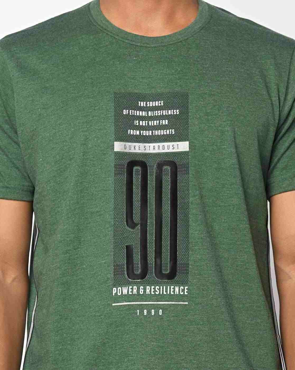 DUKE | Numeric Print Slim Fit Crew-Neck T-shirt|3