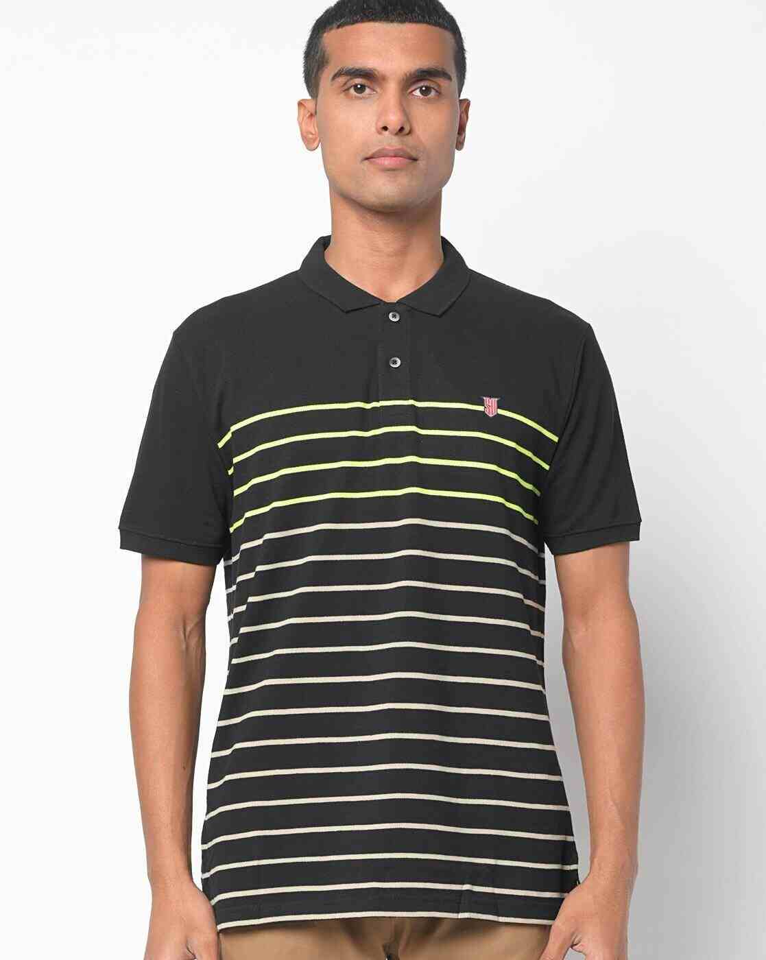 DUKE | Striped Slim Fit Polo T-shirt|1