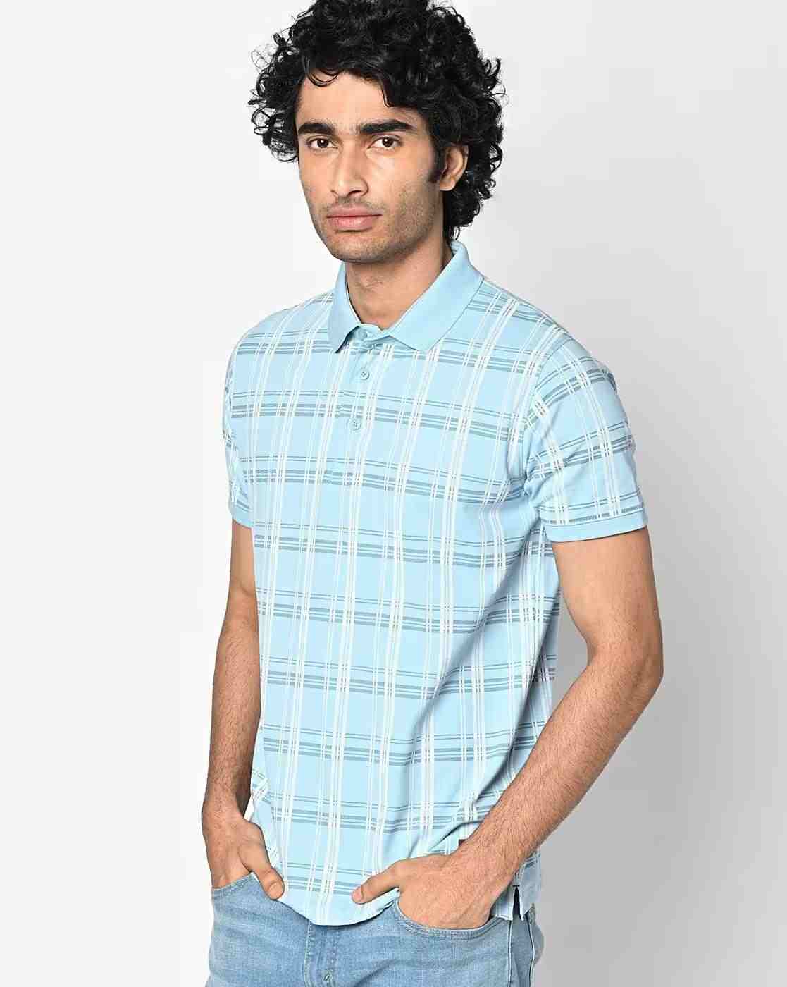 Checked Slim Fit Polo T-shirt