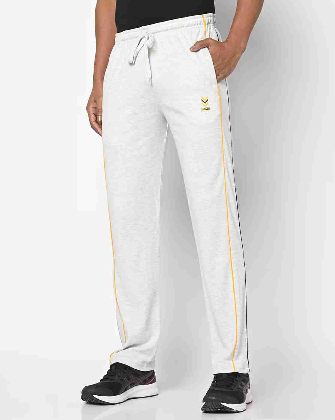Straight Fit Track Pants with Drawstring Fastening