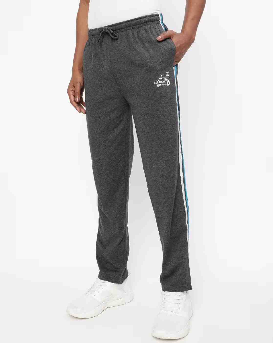 DUKE | Printed Track Pants with Contrast Stripes|1