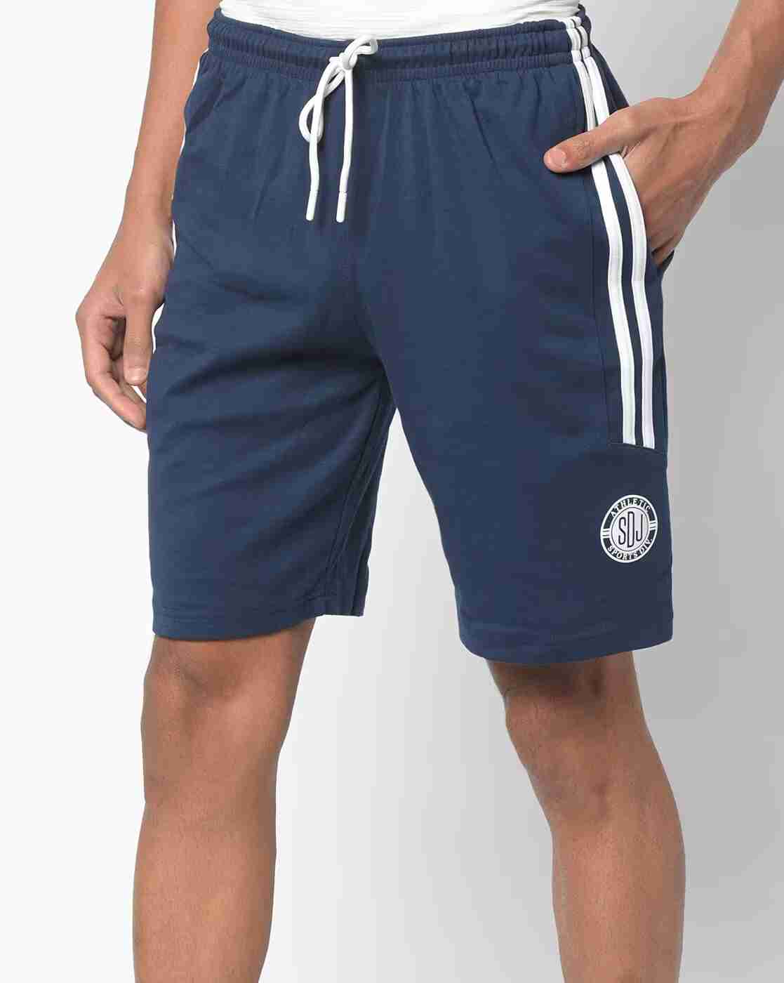 Side Striped Shorts with Drawstring Fastening