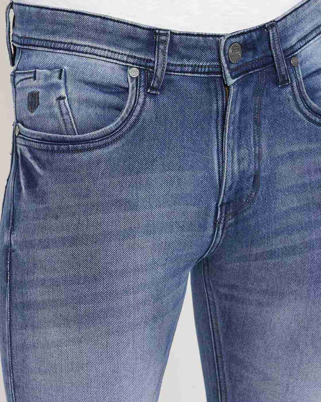 DUKE | Men Mid-Wash Slim Fit Jeans|5